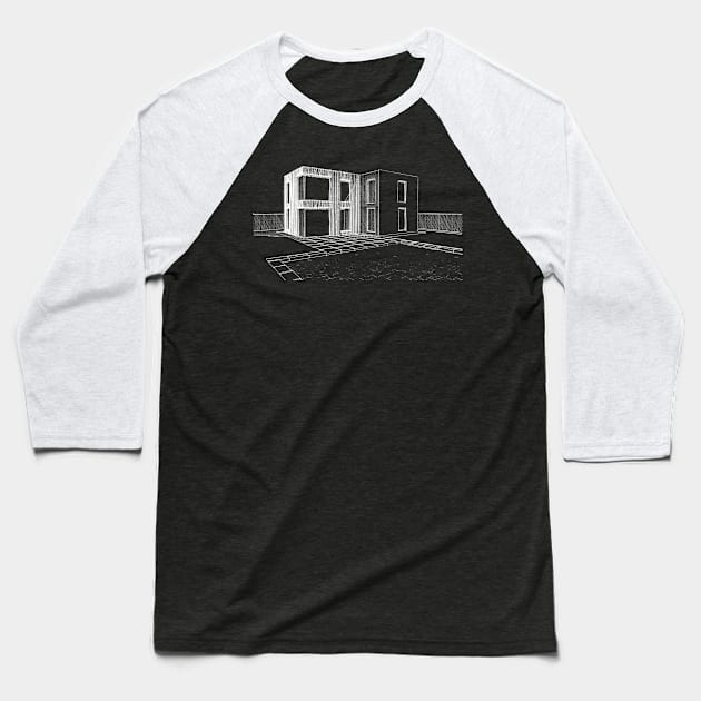 Architecture Sketch Baseball T-Shirt by Worldengine